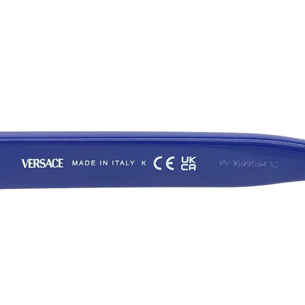 Versace Sunglasses MOD.4490-U 5450/87 Blue Gold Rectangle Frames w/ Gray Lenses